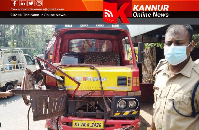 നിയന്ത്രണം വിട്ട ചെങ്കല്‍ലോറി ബസിനിടിച്ച് ഡ്രൈവര്‍ക്ക് പരിക്ക്