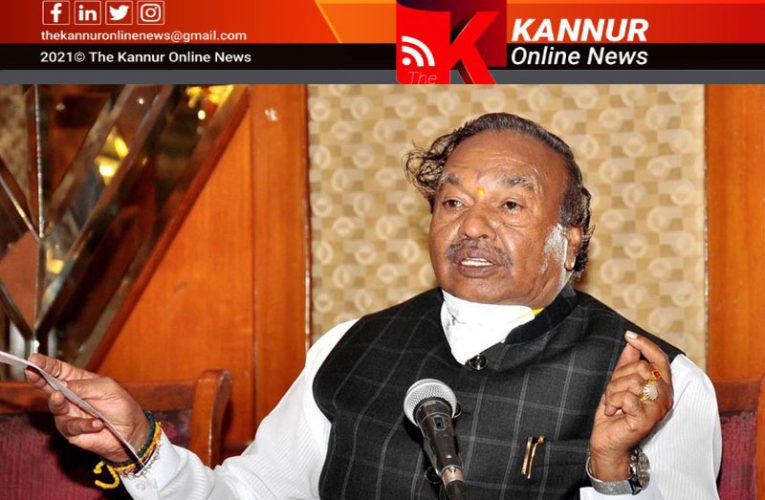 കര്‍ണാടക മന്ത്രി  കെ.എസ്.ഈശ്വരപ്പ  രാജിവെച്ചു.