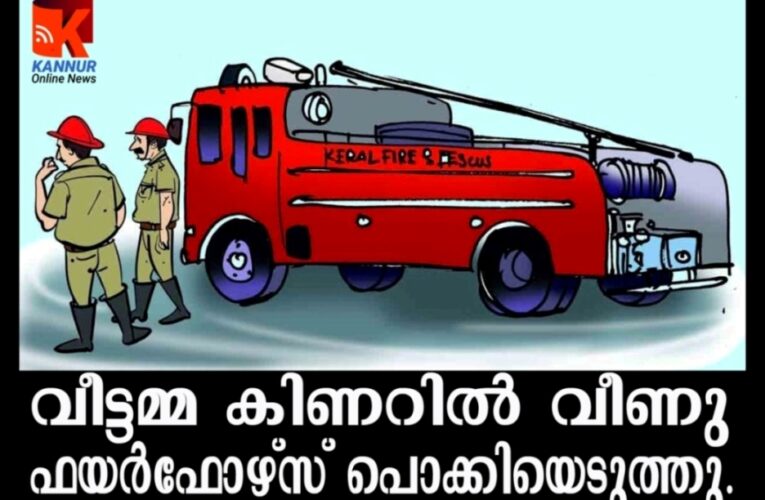 കയറില്‍ കുടുങ്ങിയ കപ്പി ശരിയാക്കുന്നതിനിടയില്‍ കിണറില്‍ വീണു.