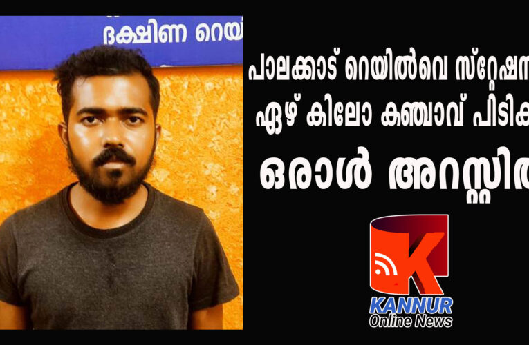 റെയില്‍വേ സ്റ്റേഷനില്‍ വീണ്ടും വന്‍ ലഹരി വേട്ട: 7 കിലോ കഞ്ചാവ് പിടി കൂടി; തൃശൂര്‍ സ്വദേശി അറസ്റ്റില്‍.