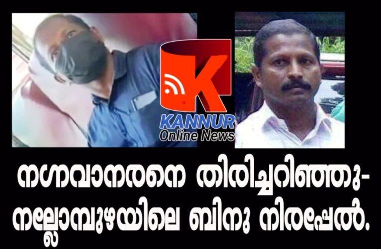 നഗ്നവാനരനെ തിരിച്ചറിഞ്ഞു-  നല്ലോമ്പുഴയിലെ ബിനു നിരപ്പേല്‍.
