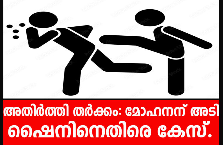 അതിര്‍ത്തി തര്‍ക്കം: മോഹനന് അടി  ഷൈനിനെതിരെ കേസ്.