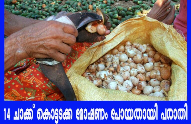 14 ചാക്ക് കൊട്ടടക്ക മോഷണം പോയതായി പരാതി