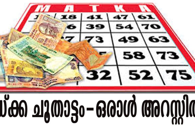 മഡ്ക്ക ചൂതാട്ടം-ഒരാള്‍ അറസ്റ്റില്‍.