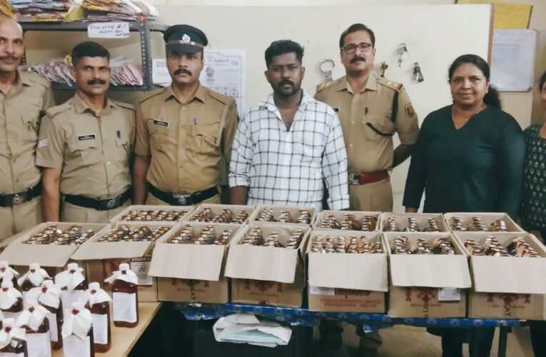 മാഹി ബൈപാസില്‍ എക്‌സൈസിന്റെ വന്‍ മദ്യവേട്ട-പെരിങ്ങോം സ്വദേശി അറസ്റ്റില്‍.