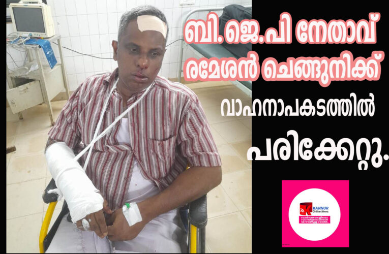 ബി.ജെ.പി നേതാവ് രമേശന്‍ ചെങ്ങുനിക്ക് വാഹനാപകടത്തില്‍ പരിക്കേറ്റു.