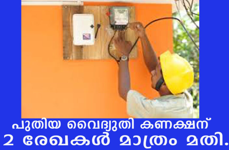 ഏതുതരം വൈദ്യുതി കണക്ഷൻ ലഭിക്കുന്നതിനും അപേക്ഷയ്ക്കൊപ്പം വേണ്ടത് രണ്ട് രേഖകൾ മാത്രം!