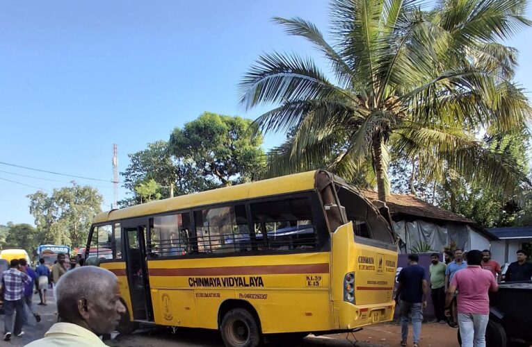 കുറുമാത്തൂര്‍ ചിന്‍മയ വിദ്യാലയത്തിന്റെ ബസ് മറിഞ്ഞ് ഒരു വിദ്യാര്‍ത്ഥി മരിച്ചു.