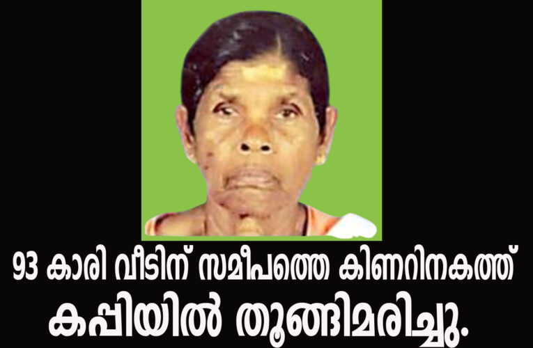 93 കാരി വീടിന് സമീപത്തെ കിണറിനകത്ത്  കപ്പിയില്‍ തൂങ്ങിമരിച്ചു.