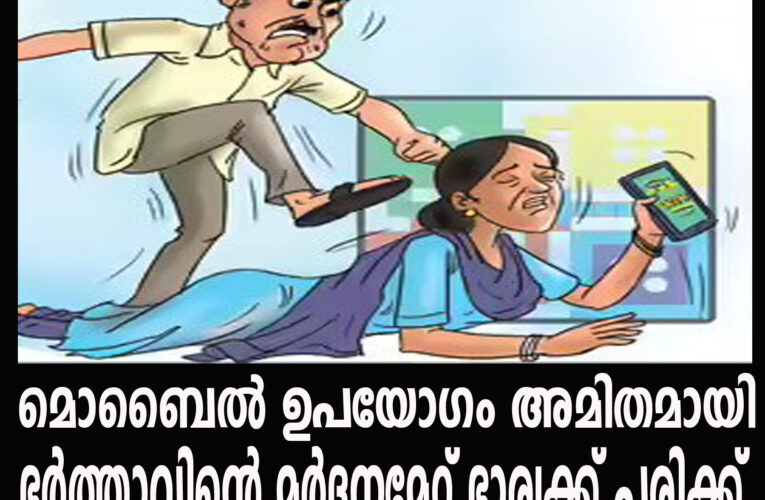 മൊബൈല്‍ ഉപയോഗം അമിതമായി ഭര്‍ത്താവിന്റെ മര്‍ദ്ദനമേറ്റ് ഭാര്യക്ക് പരിക്ക്‌