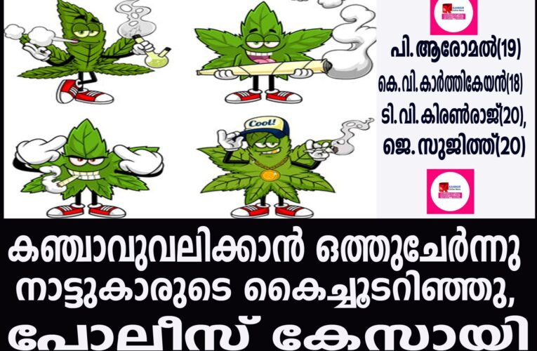 കഞ്ചാവുവലിക്കാന്‍ ഒത്തുചേര്‍ന്ന സംഘം നാട്ടുകാരുടെ കൈച്ചൂടറിഞ്ഞു,  പോലീസ് കേസായി
