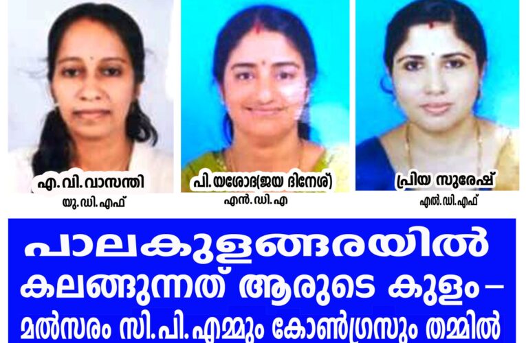 പാലകുളങ്ങരയില്‍ കലങ്ങുന്നത് ആരുടെ കുളം-മല്‍സരം എല്‍.ഡി.എഫും യു.ഡി.എഫും തമ്മില്‍.