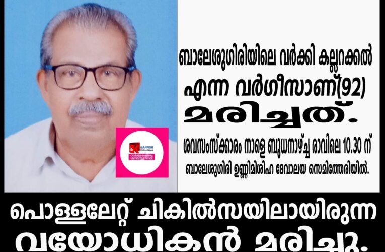 പൊള്ളലേറ്റ് ചികില്‍സയിലായിരുന്ന വയോധികന്‍ മരിച്ചു.