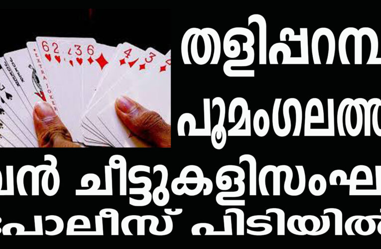 തളിപ്പറമ്പ് പൂമംഗലത്ത് വന്‍ ചീട്ടുകളിസംഘം പോലീസ് പിടിയില്‍