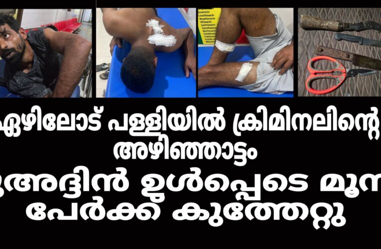 പള്ളിയില്‍ ലഹരിമൂത്ത ക്രിമിനലിന്റെ അഴിഞ്ഞാട്ടം; മുഅദ്ദിനടക്കം മൂന്ന് പേര്‍ക്ക് കുത്തേറ്റു പ്രതി പോലീസ് കസ്റ്റഡിയില്‍.