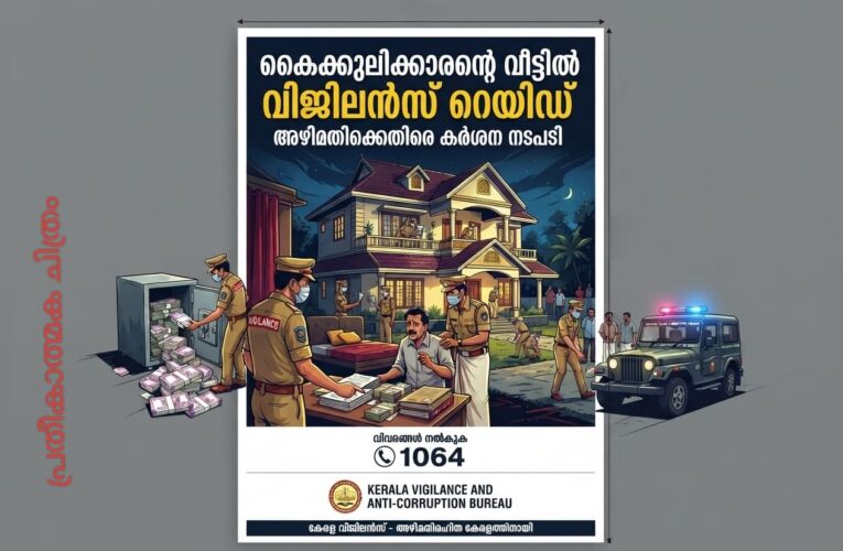 കുറ്റ്യേരിയിലെ കൈക്കൂലിക്കാരന്റെ വീട്ടില്‍ വിജിലന്‍സ് റെയിഡ്
